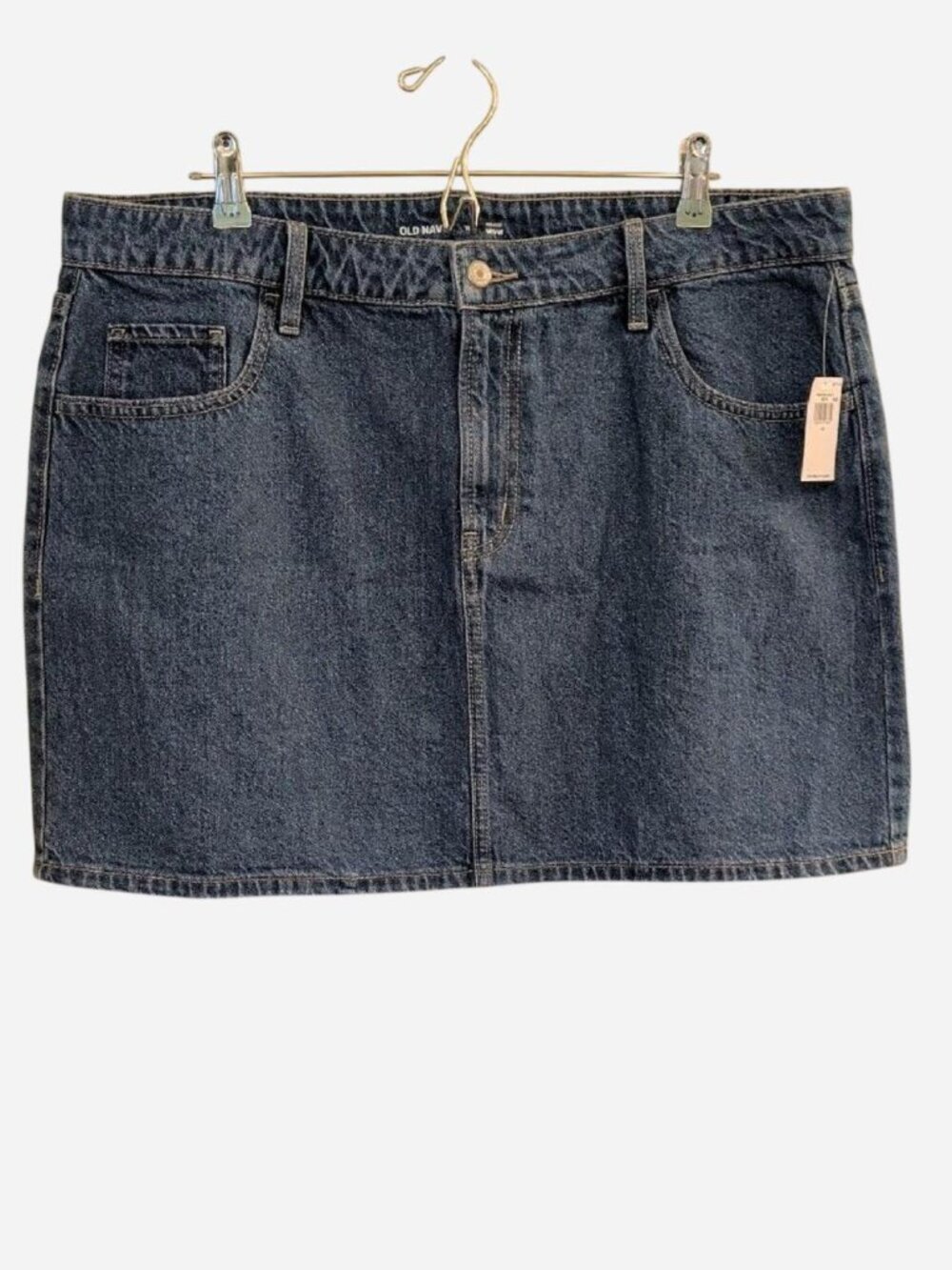 Old Navy Mid Rise WOW Indigo Denim Mini Skirt Size 16 NWT